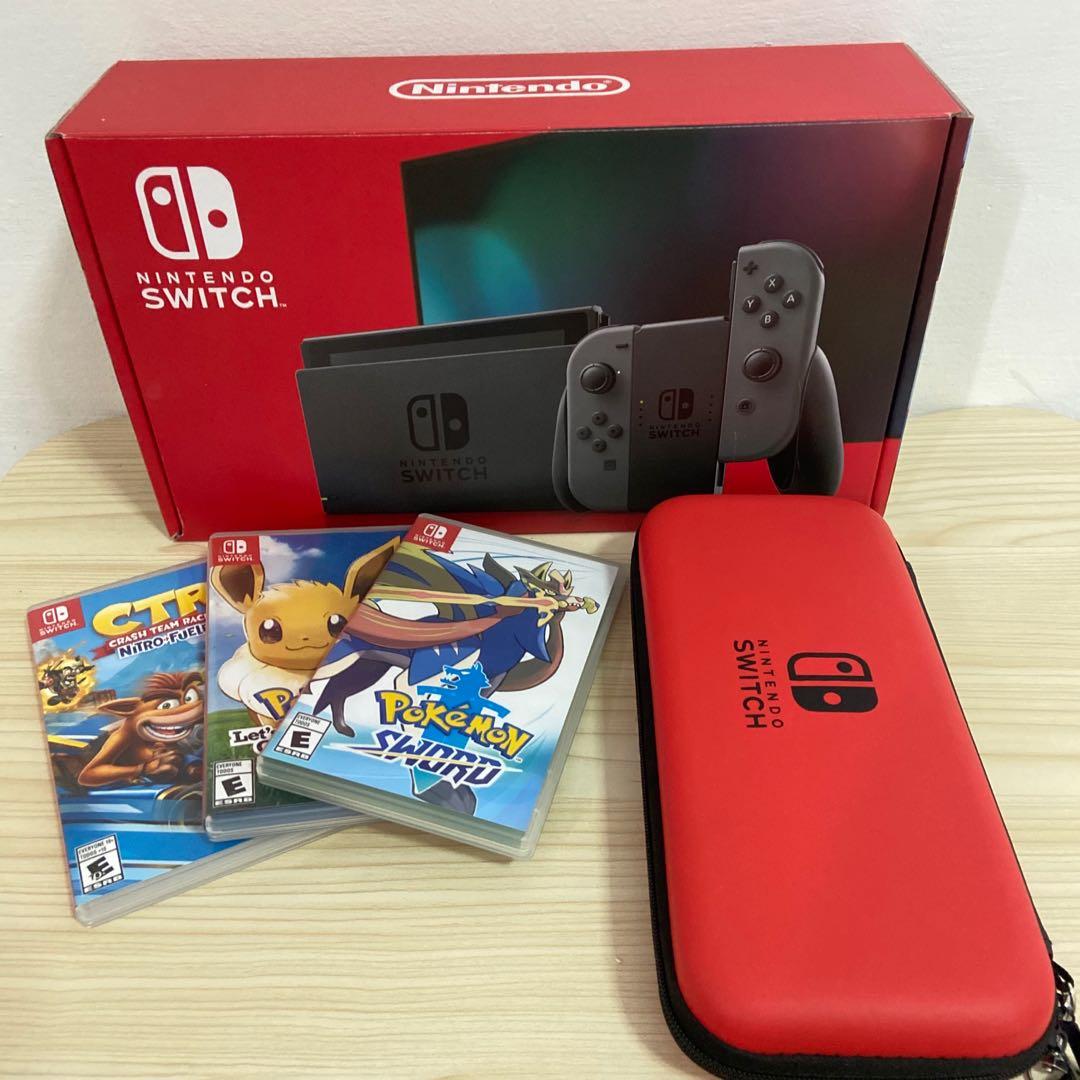 Nintendo Switch Odyssey Bundle: Red and Blue Joy-Con Improved Battery Life  32GB Console,Super Mario Odyssey Game Disc and Odyssey Deluxe Travel Case