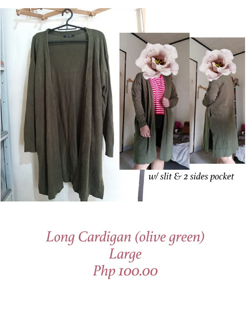 cardigan olive green