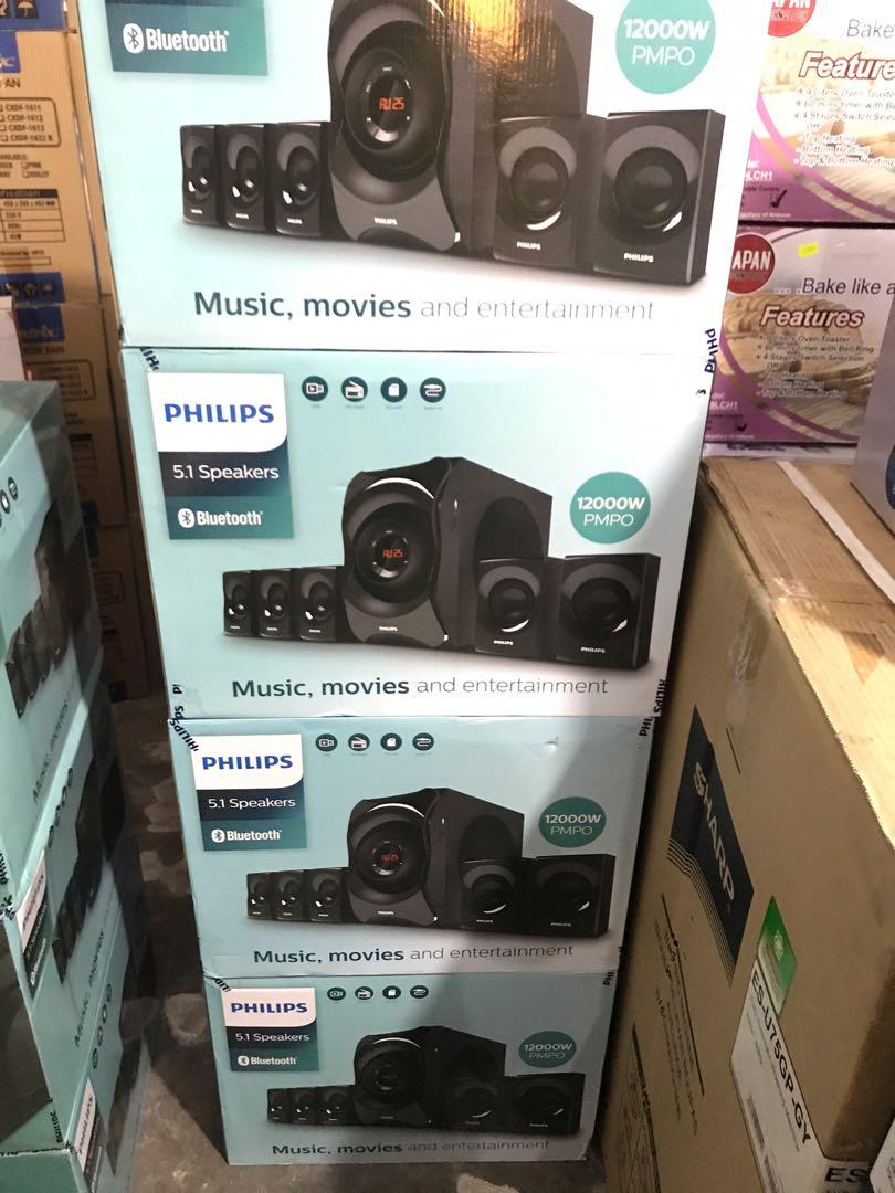 Philips 5.1 Speaker Audio Soundbars Speakers Amplifiers on