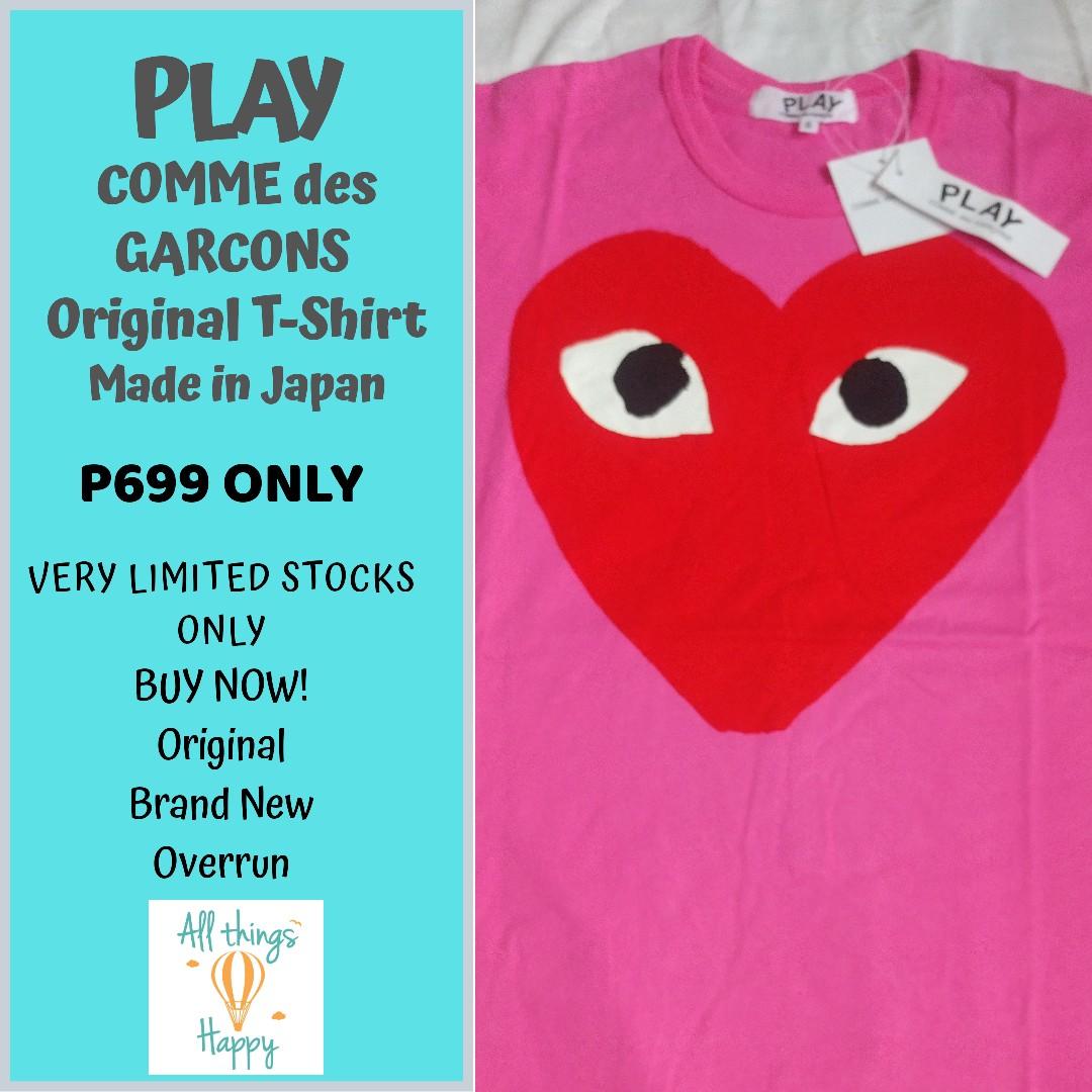 comme des garcons t shirt pink