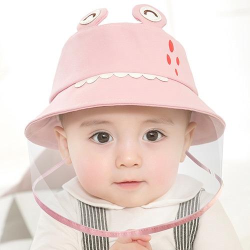 baby hat with shield