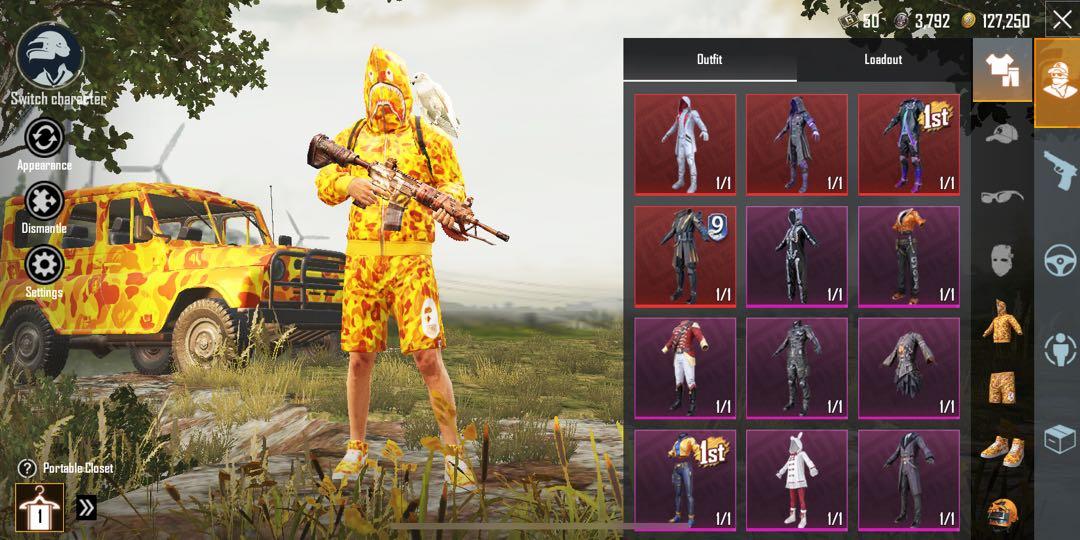 Pubg Mobile Pubgm Bape Set Everything Else Others On Carousell How pubg bape outfit to get free bape outfit in pubg mobile. pubg mobile pubgm bape set