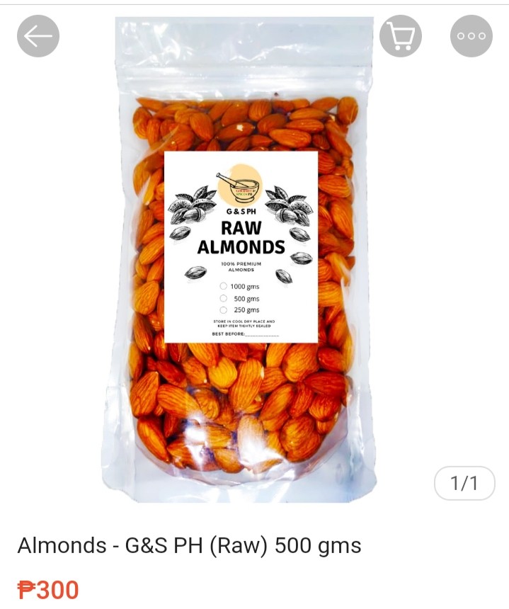 Raw Almonds 500g, Food & Drinks, Packaged & Instant Food on Carousell