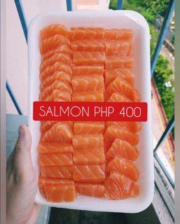 Salmon & Tuna Sashimi, Embotido, and Beef Tapa