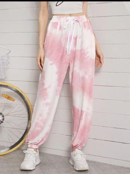 Drawstring waist shop tie dye sweatpants