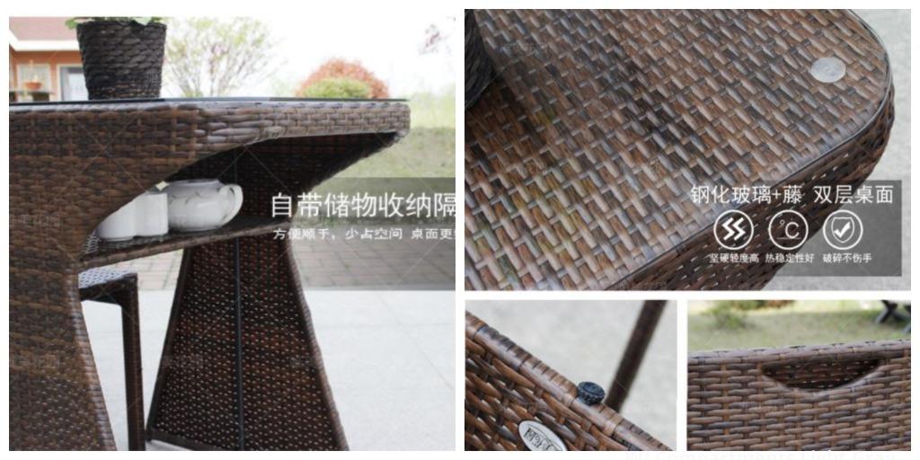 HELENA Space Saving Outdoor Furniture_Rattan Wicker Set, Furniture