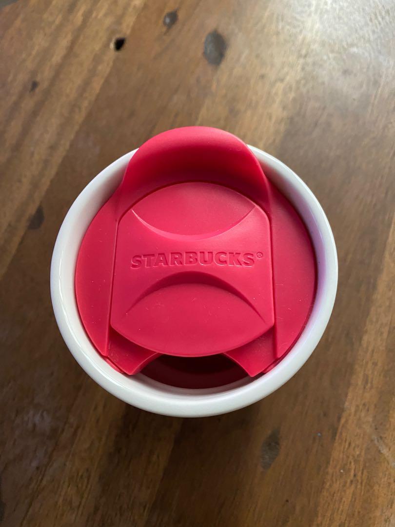 Starbucks Ceramic Mug with Lid, Furniture & Home Living, Kitchenware