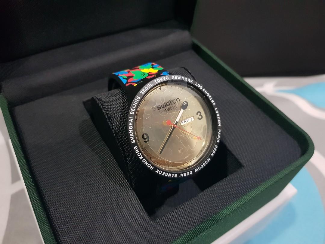 Swatch x hotsell bape black