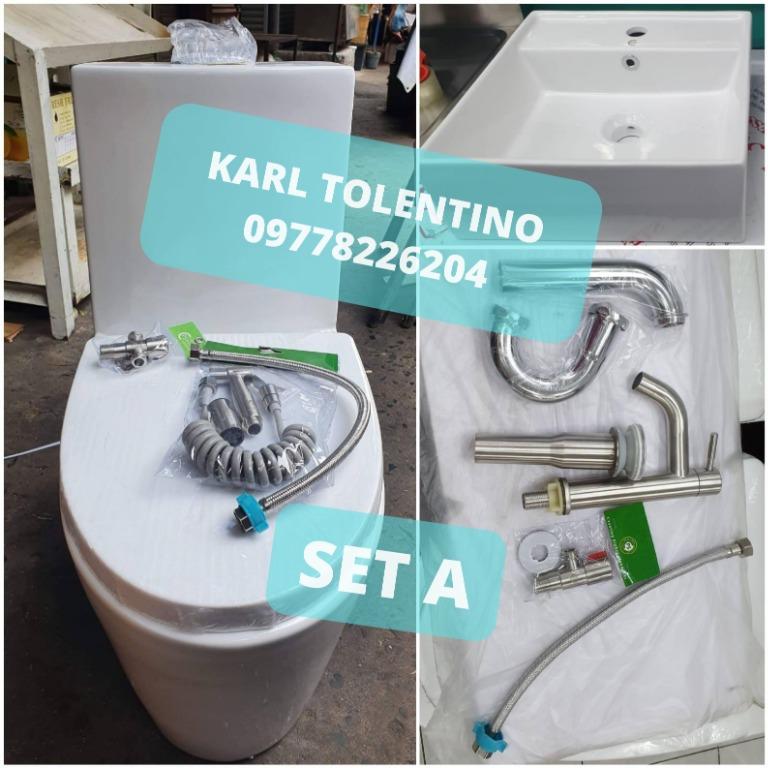 Toilet Bowl Sets Complete Set Home Furniture Furniture Fixtures Bath Fixtures On Carousell