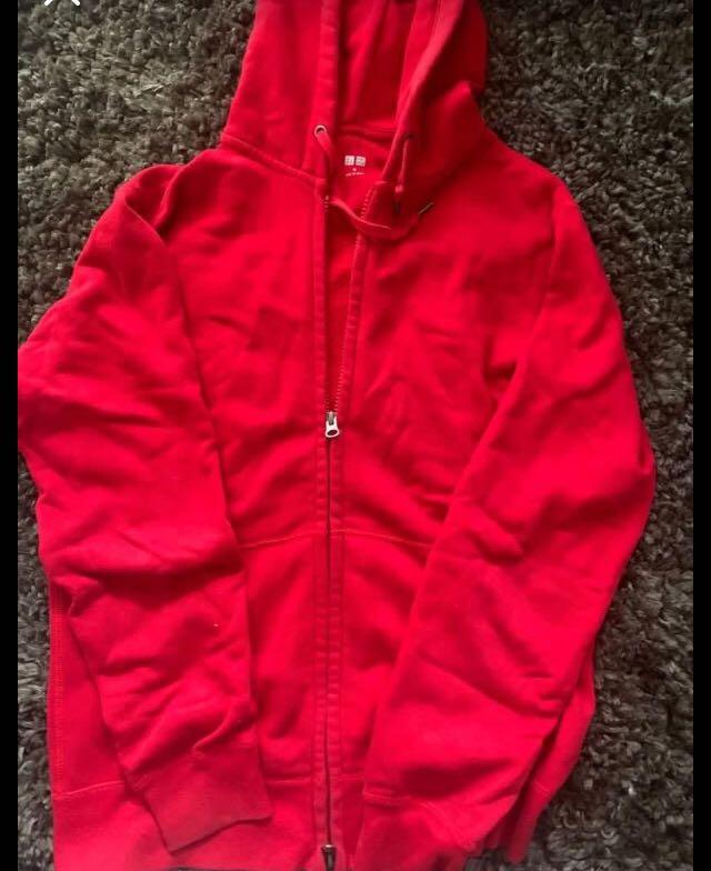Uniqlo red jacket Men s Fashion Tops Sets Hoodies on Carousell