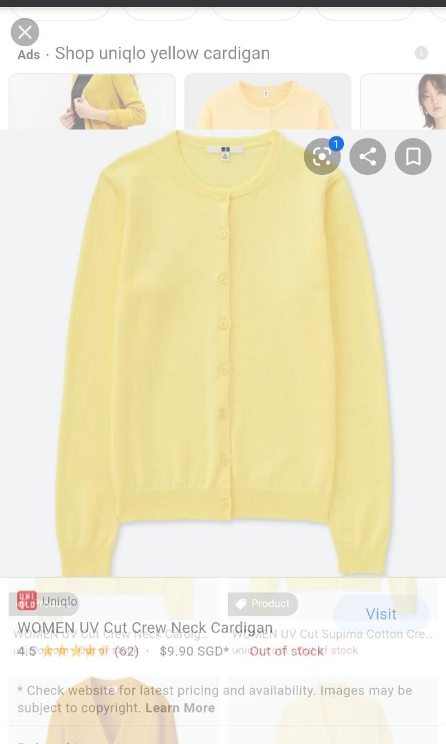 uniqlo yellow cardigan