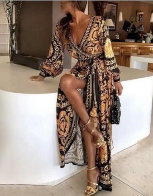 Versace inspired maxi dress