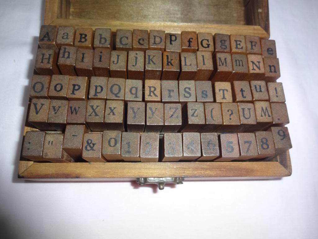 Wood Stamps (Alphabet, Numbers 