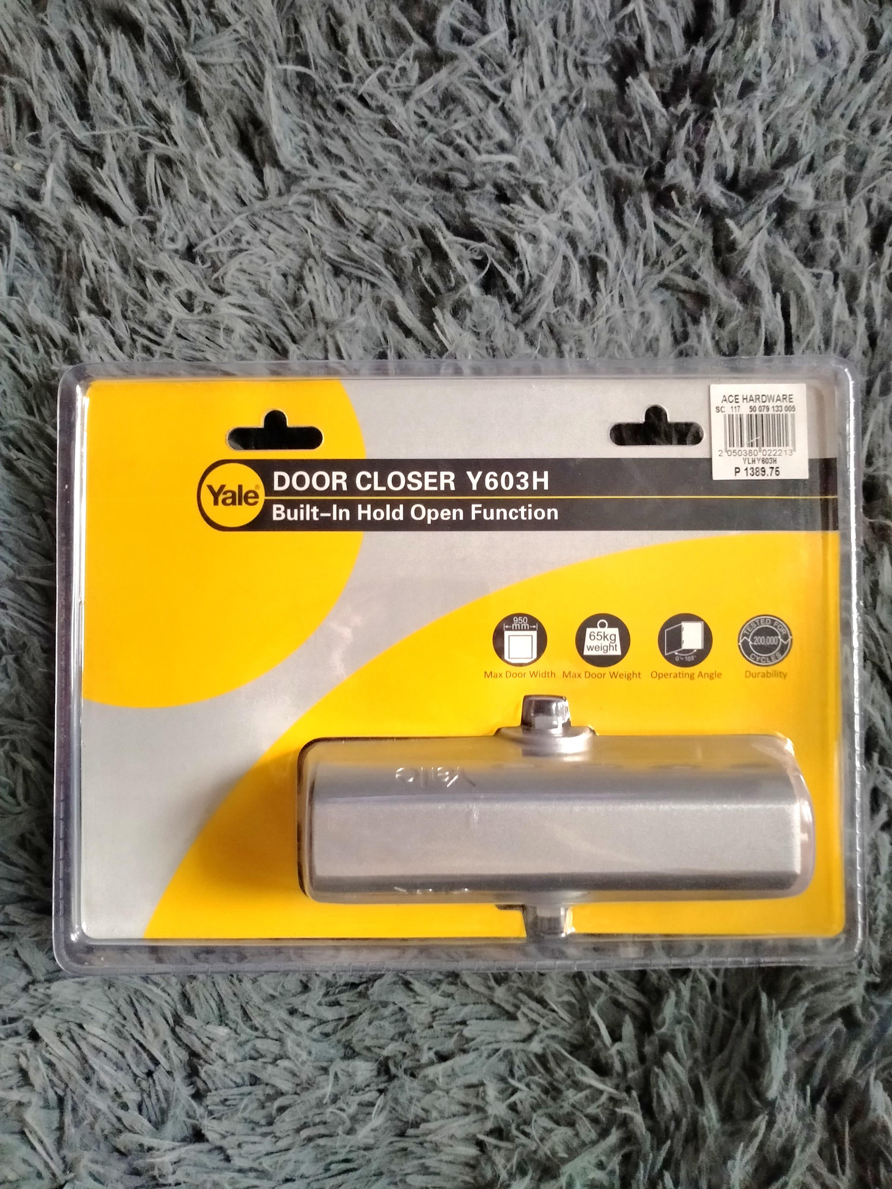 Yale Door Closer w/ Hold Open (Y603H), Furniture & Home Living, Home