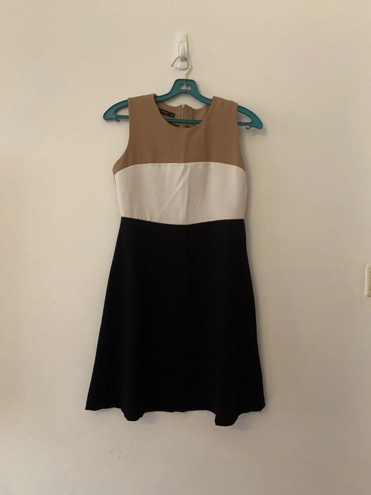 Colour block dress zara hot sale