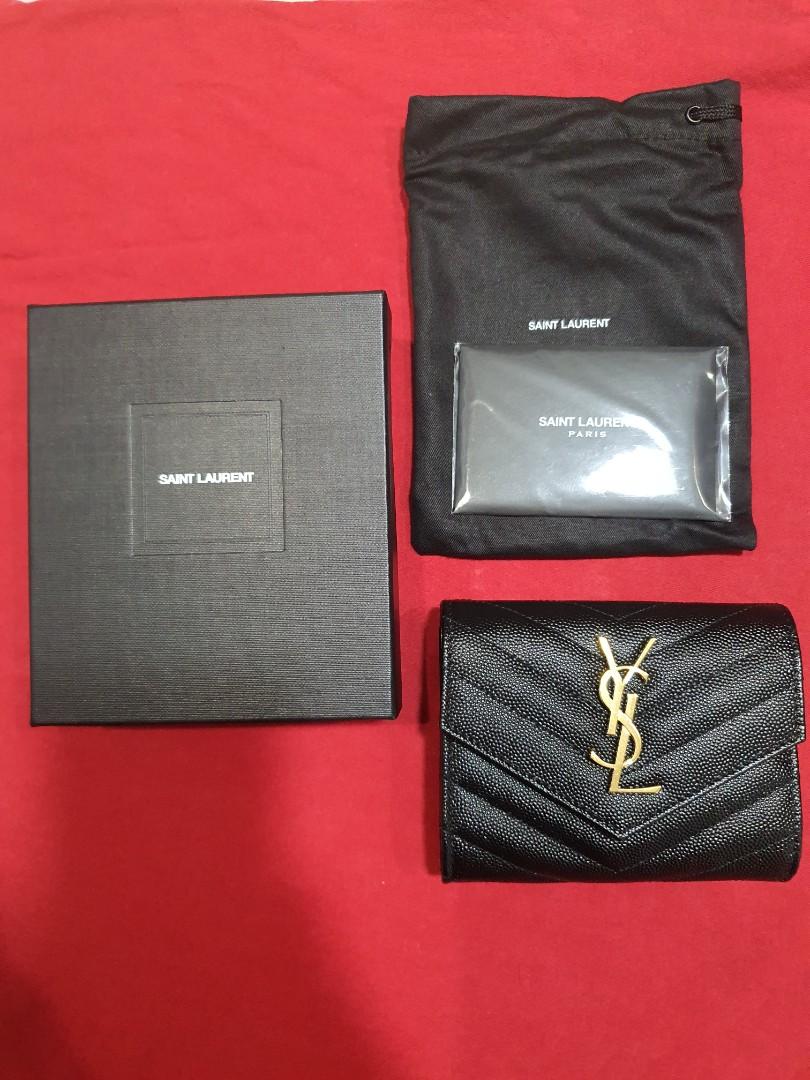 ysl compact trifold wallet
