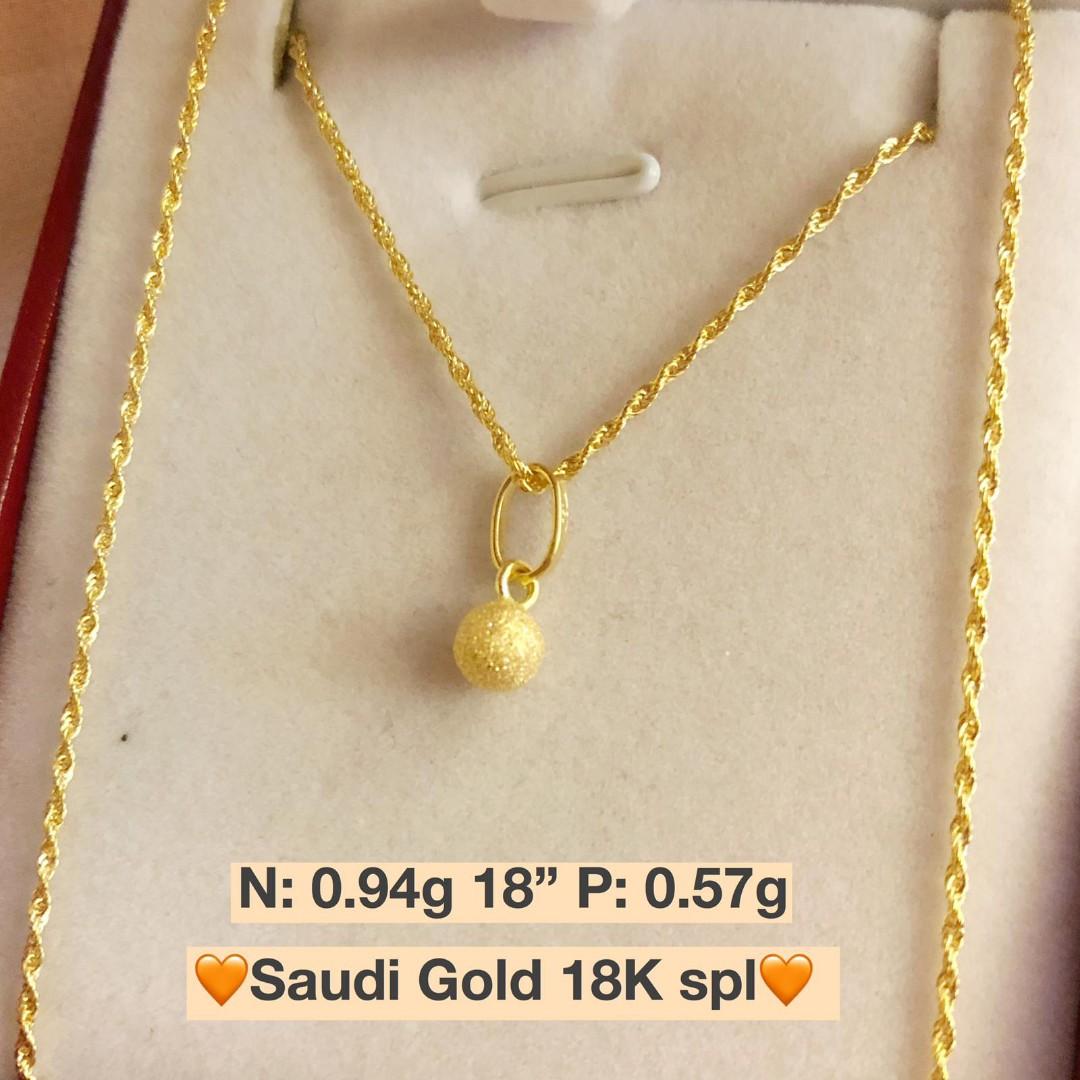 18k gold Necklace, Women's Fashion