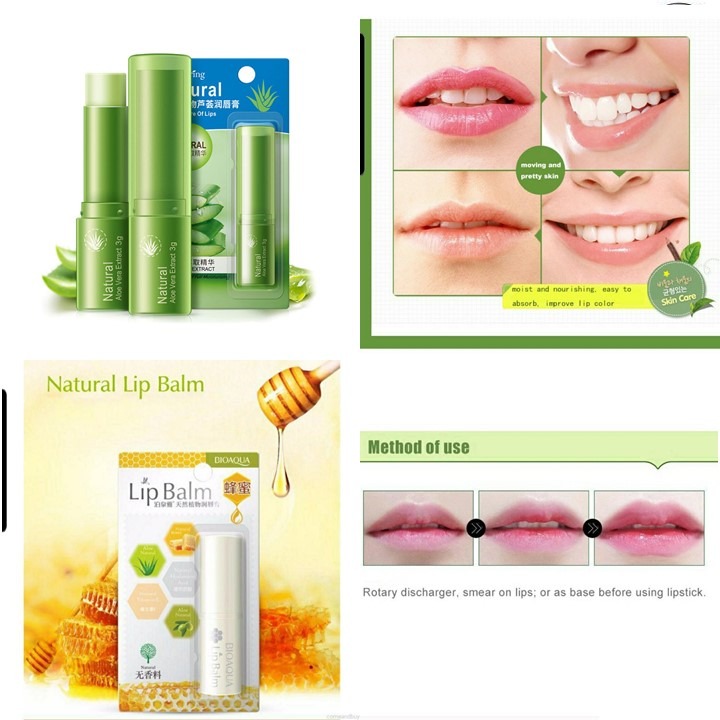 BioAqua Aloe Vera | Honey Lip Balm Natural Chamomile Repair Lips Wrinkles  Anti Cracking Lip Balm, Health & Beauty, Face & Skin Care on Carousell