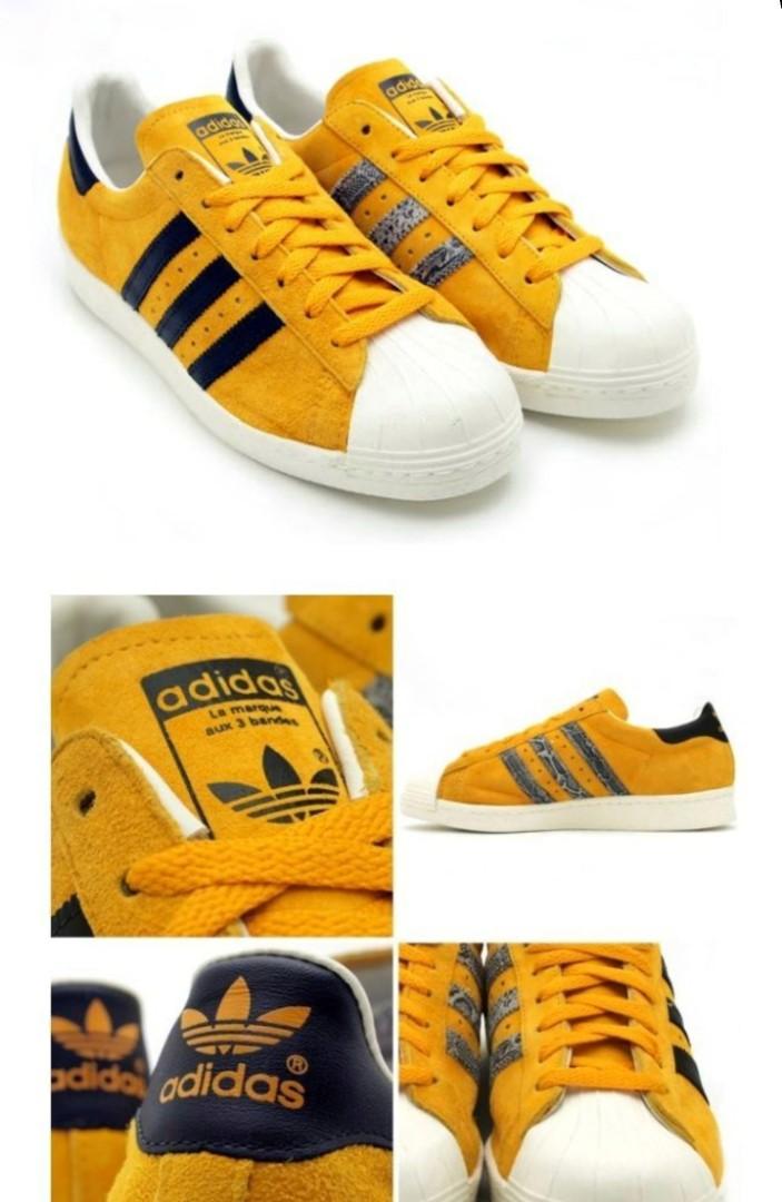adidas superstar 80s men yellow