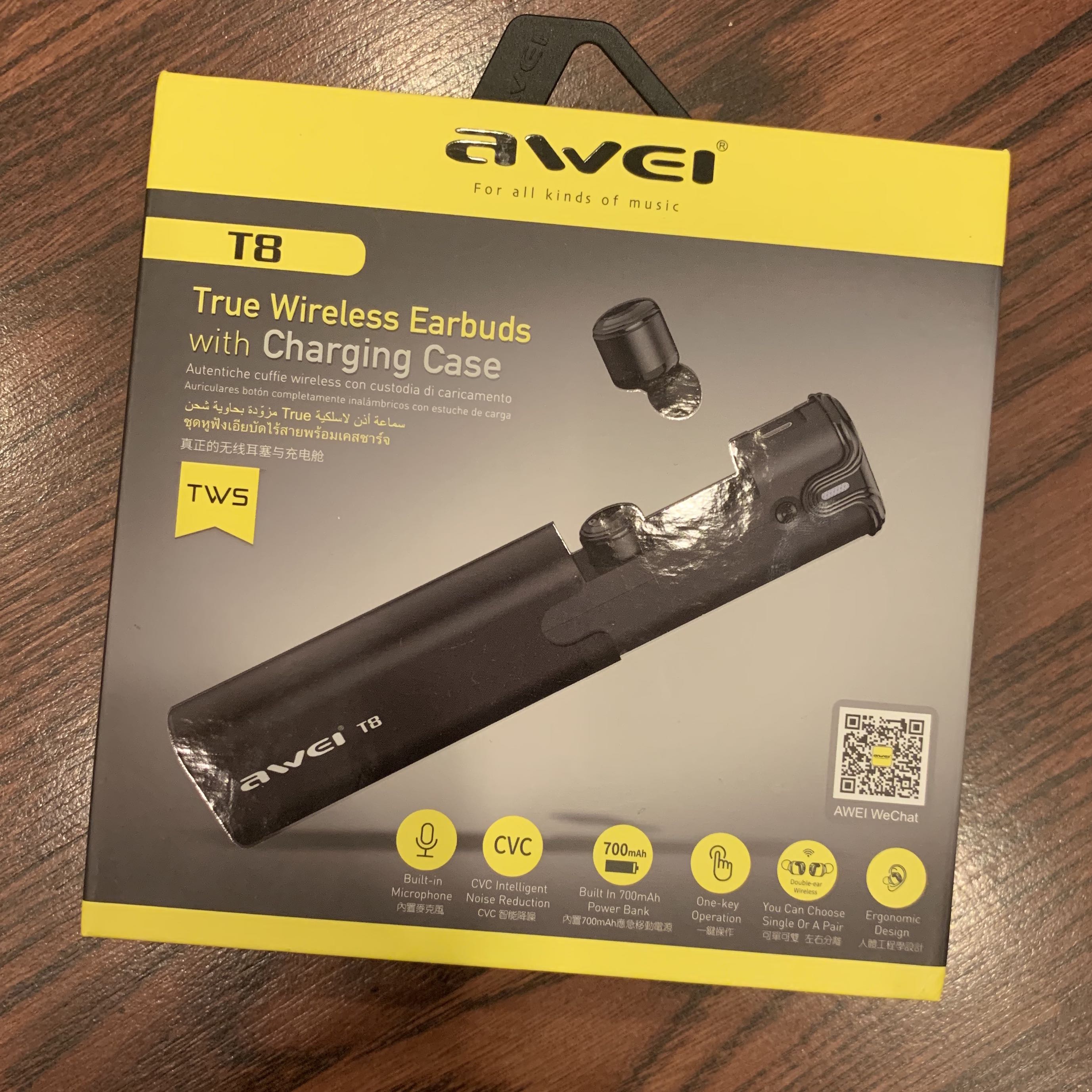 Reduced Price Awei T8 True Wireless Earbuds with charging case Audio Earphones on Carousell