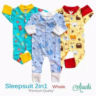 Aruchi 3pcs Sleepwear Jumper 2in1 Baby Bayi - SNI Standart
