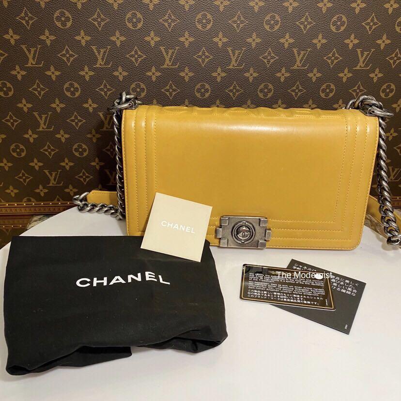 chanel boy yellow