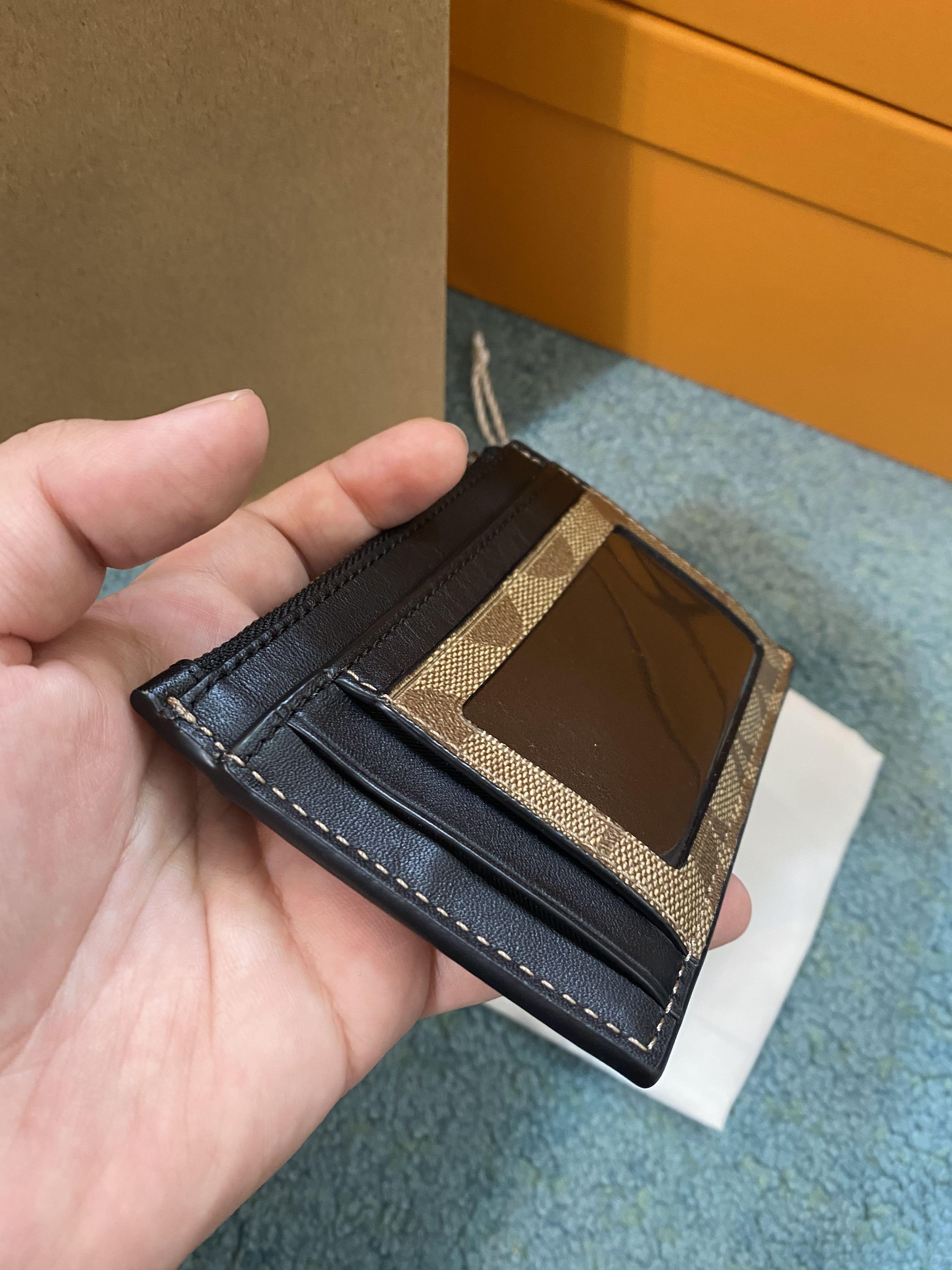 Authentic Coach Multiway Zip Card Case In Signature Canvas, Luxury