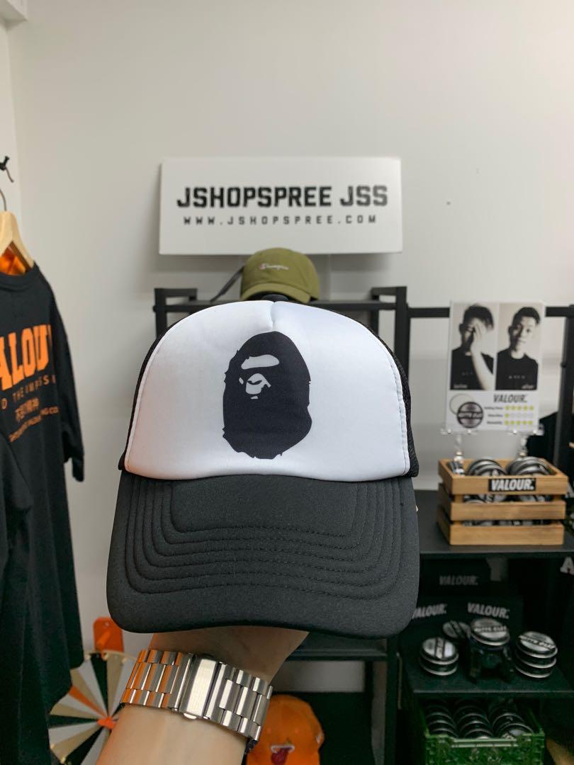 bape family bag apehead hat black