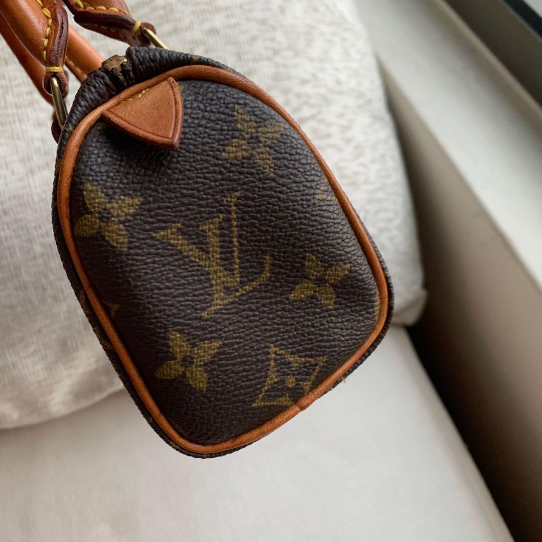 Louis Vuitton - Authenticated Nano Speedy / Mini HL Handbag - Cloth Brown for Women, Good Condition