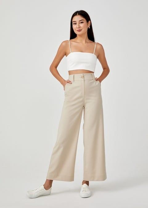 Tailored wide leg pants clearance