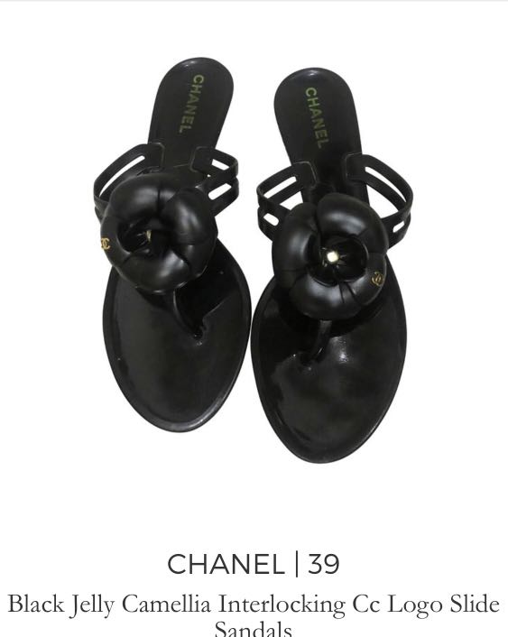 chanel camellia slippers