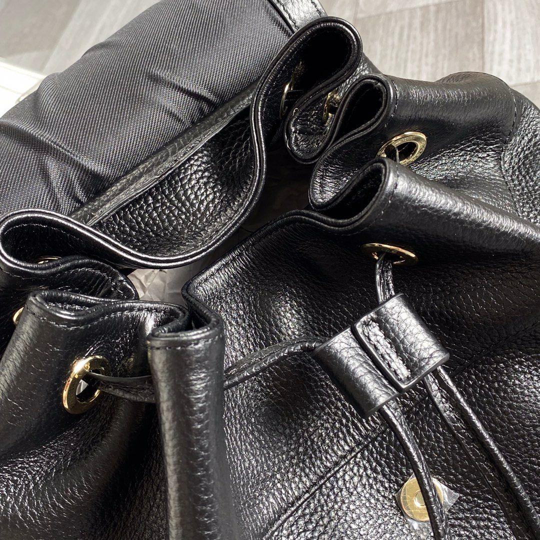 coach 37410 drawstring backpack black made of imp