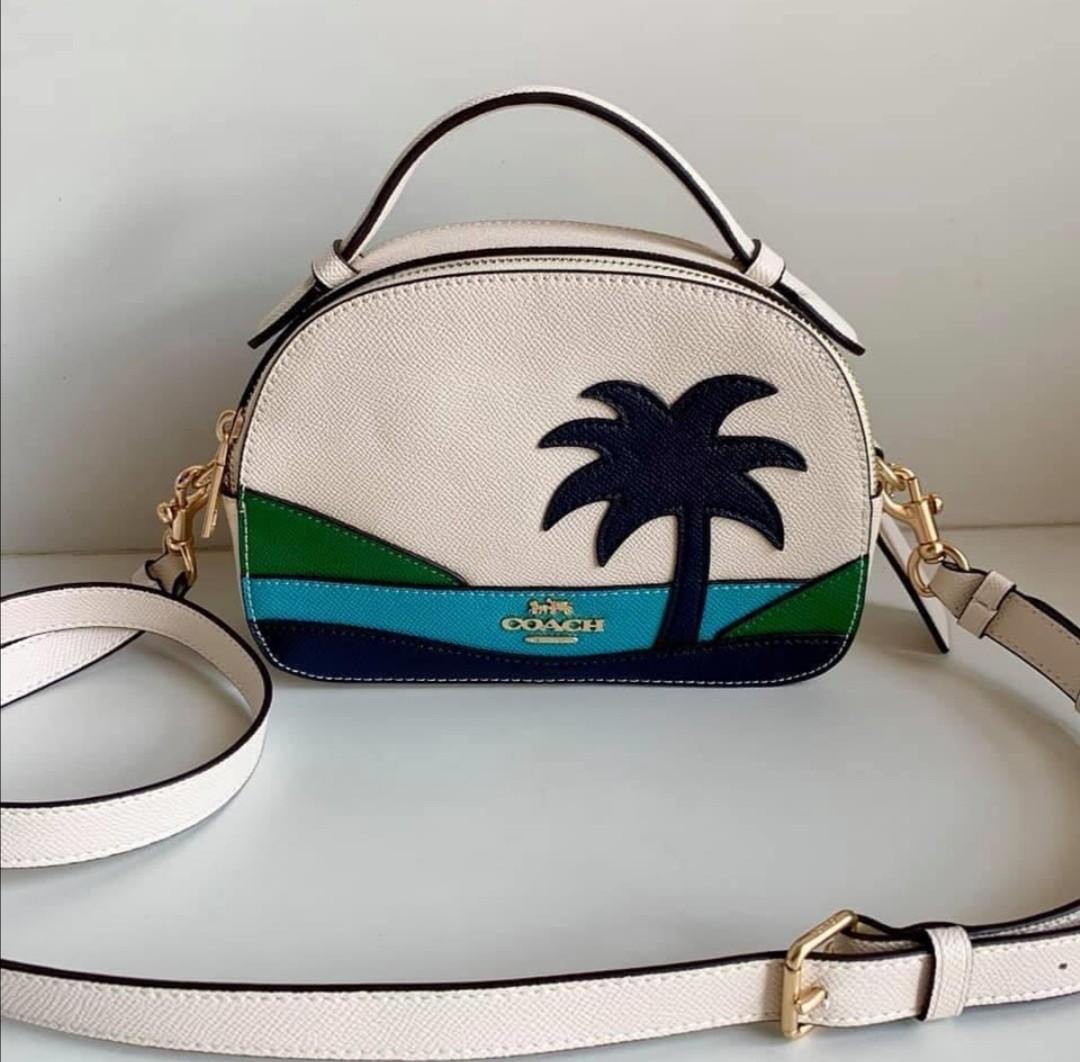 Coach serena satchel with sunset motif on sale