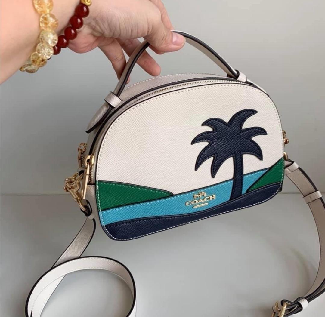 Serena satchel with sunset motif hotsell