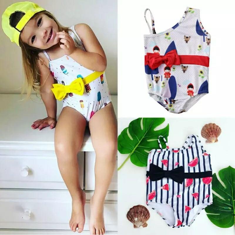 Cute Girl Kids Summer Swimwear Bikini Swimsuit Swimming Costumes Bathing Suit