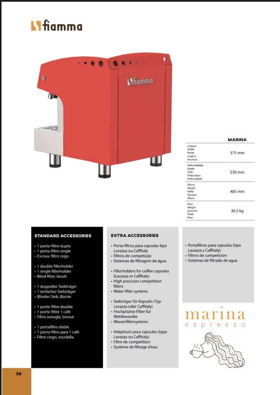 Fiamma Marina Espresso Machine Solo, TV & Home Appliances, Kitchen