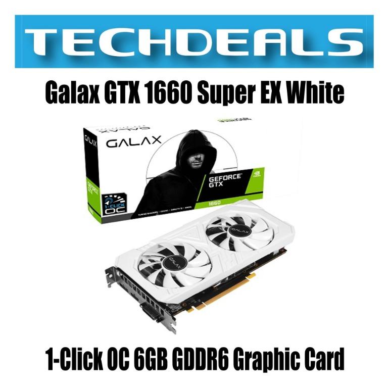 Galax GTX 1660 Super EX White 1 Click OC 6GB GDDR6 Graphic Card