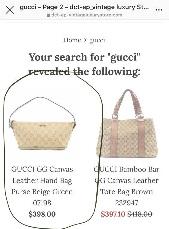 GUCCI-Boat-Bag-GG-Canvas-Leather-Hand-Bag-Brown-Beige-07198 –  dct-ep_vintage luxury Store