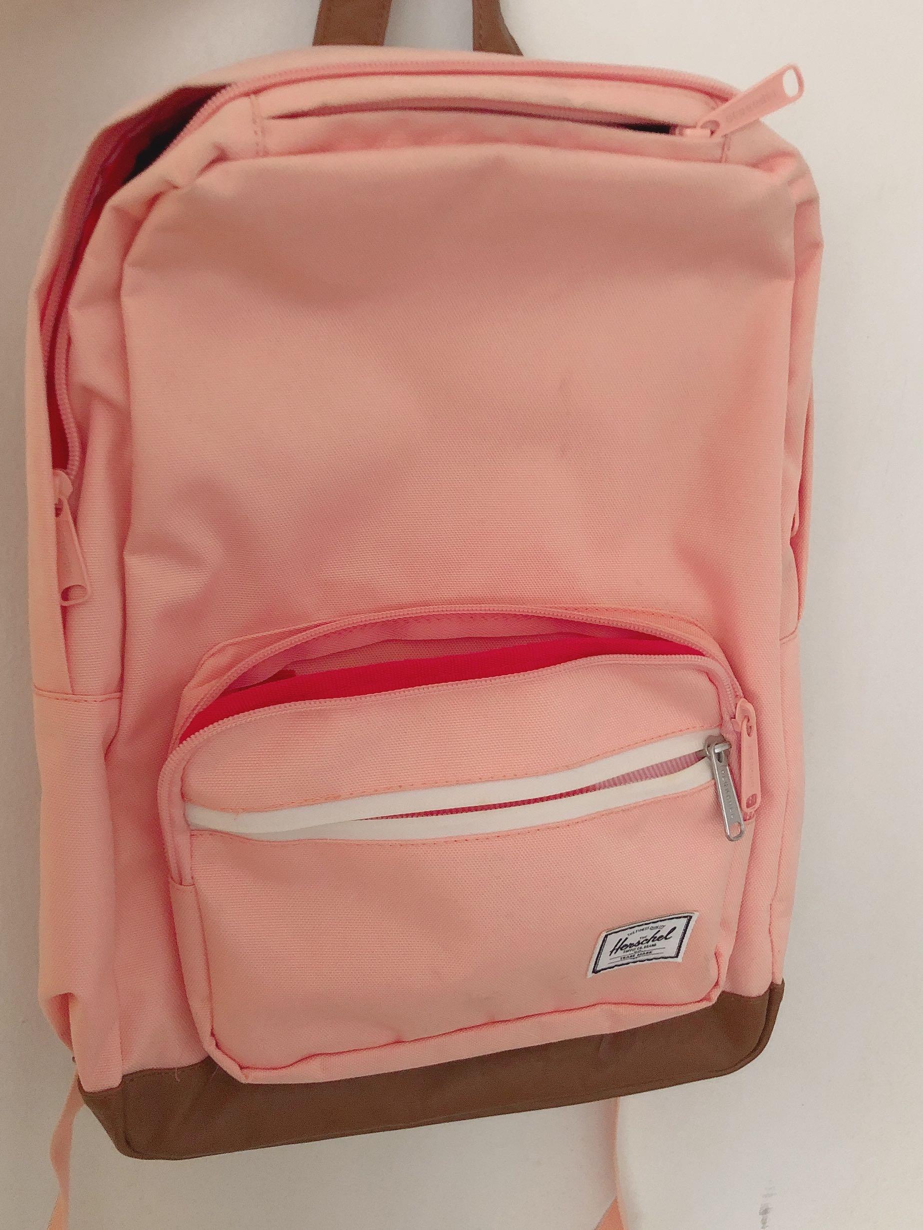 light pink herschel backpack