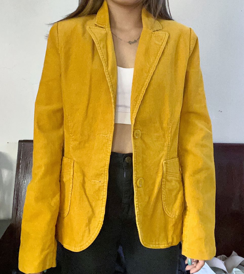 Mustard corduroy blazer
