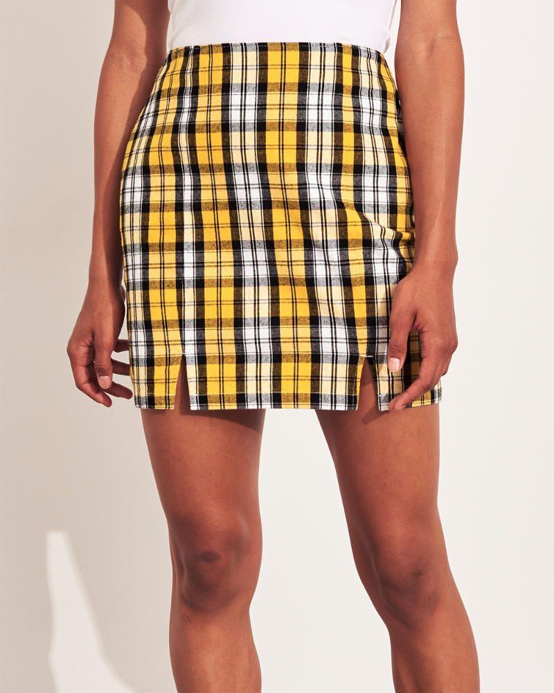 Plaid skirt hollister clearance
