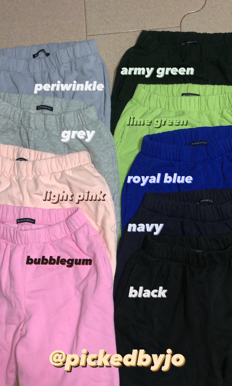 brandy melville sweatpant shorts