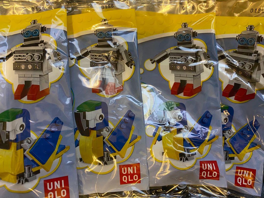 全新未開正版lego X Uniqlo Polybag 4包全機械人款 玩具 遊戲類 玩具 Carousell