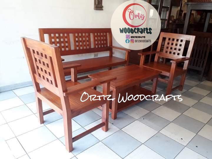 Mahogany Wood Sala Set Home Furniture Furniture Fixtures Sofas On Carousell