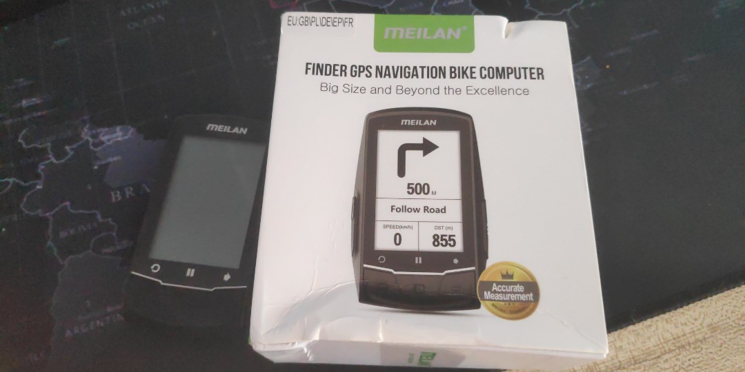Meilan M1 bike computer with GPS and Navigation with Komoot app. Sports Equipment Bicycles Parts Bicycles on Carousell