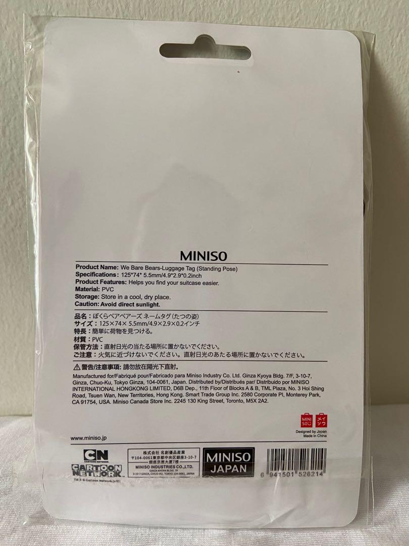 MINISO WE BARE BEARS LUGGAGE TAG, Hobbies & Toys, Travel, Travel