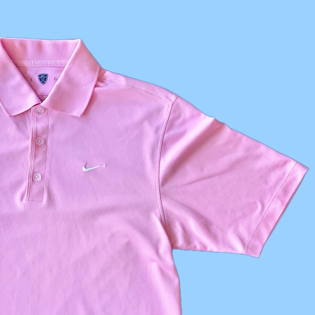 pink nike polo shirt