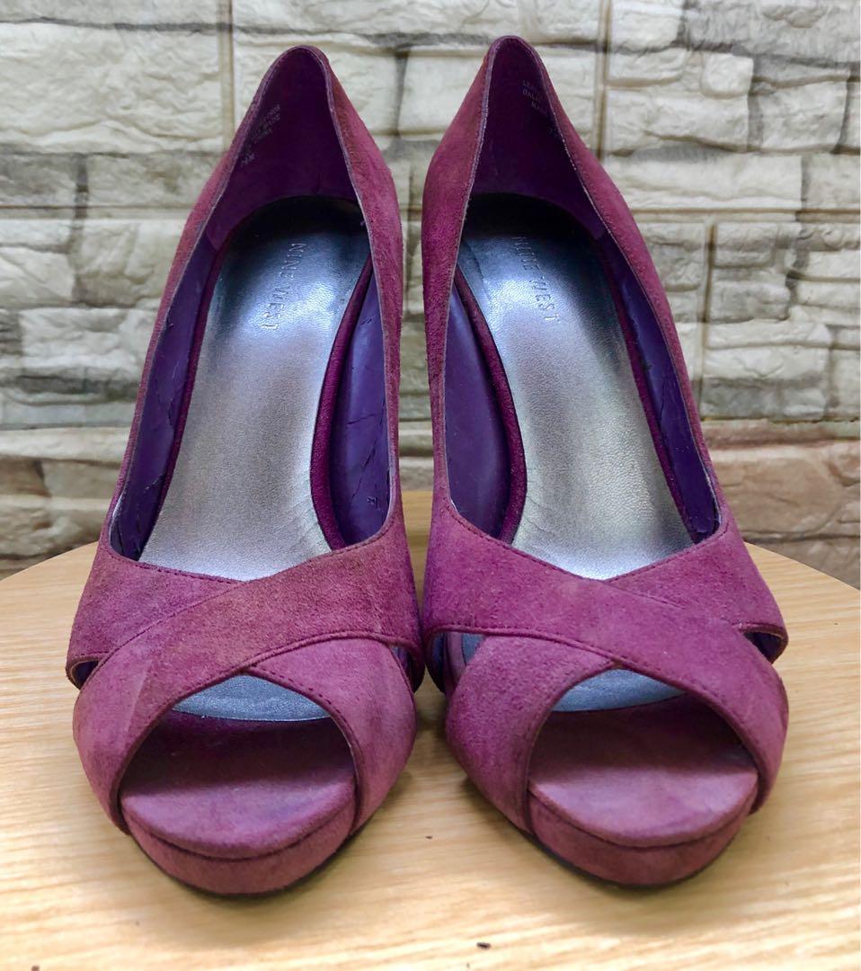 nine west purple shoes