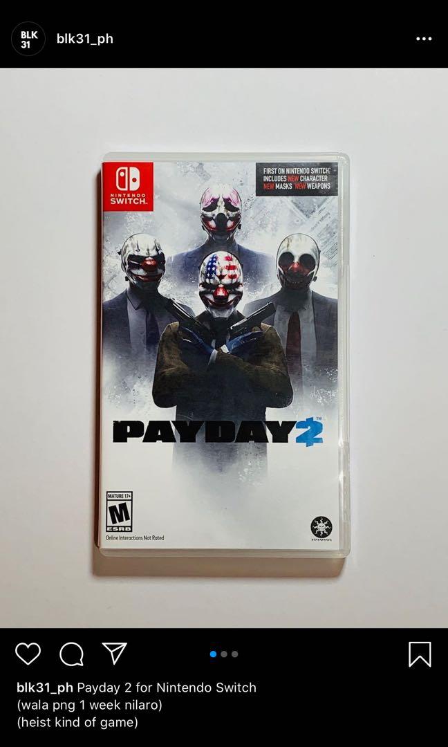 payday 2 nintendo switch price