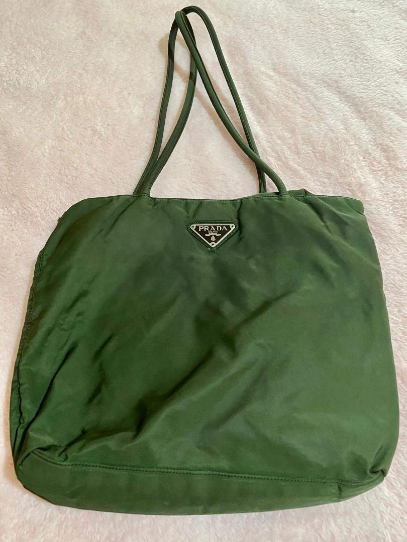 prada green tote